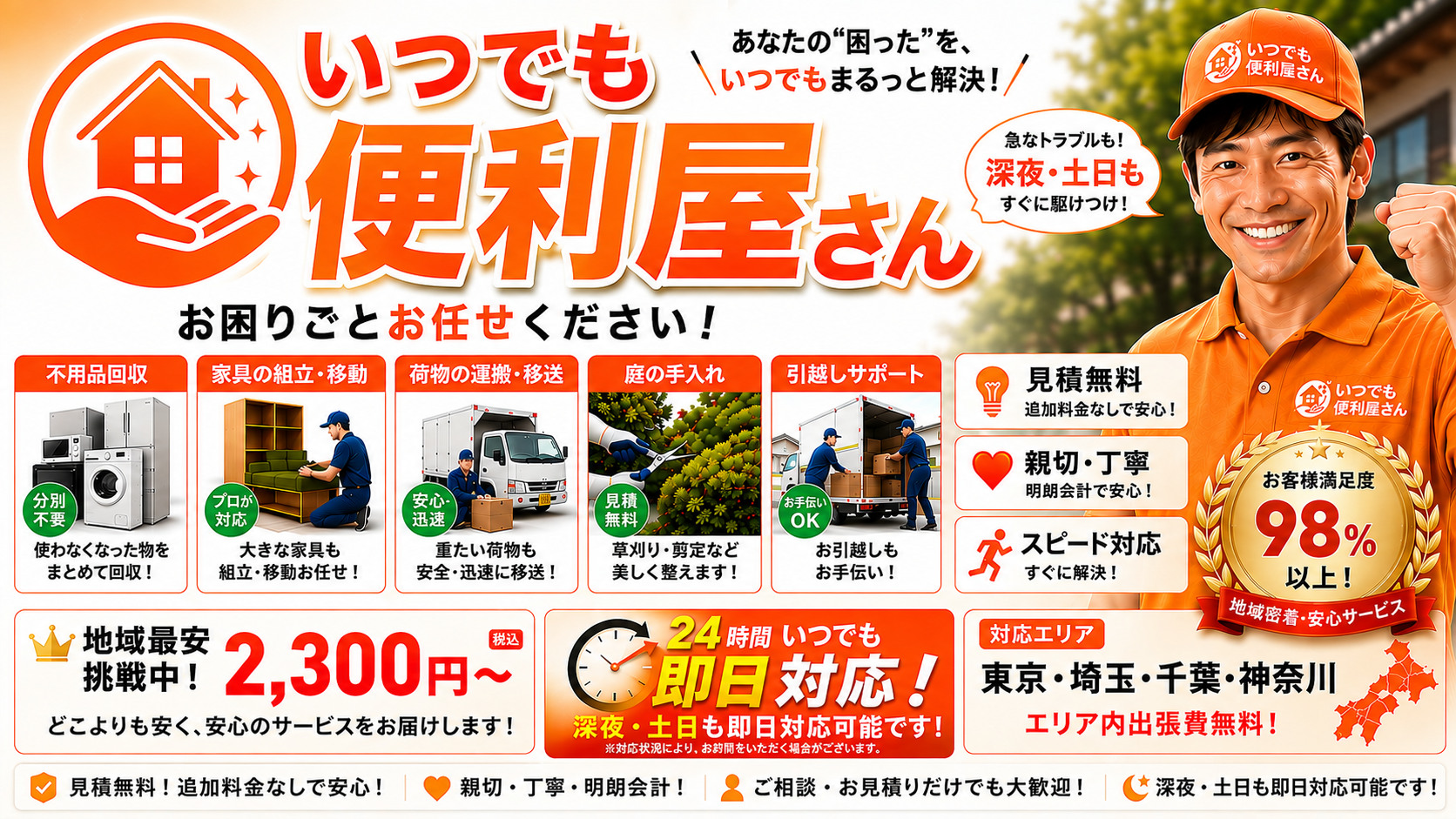 いつでも便利屋さんのサービス案内